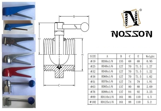 ISO9001 Certificato SS304 SS316 Sanitary Stainless Steel Weld End Manual Type Butterfly Valve per la distribuzione di gas