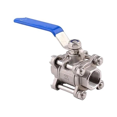 Valvola a sfera in acciaio inossidabile 2 3 4 pollici NPT Thread femminile 3 pezzi Full Port Manual Operation ISO9001 Certificato Non standard
