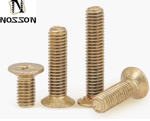 Flat Head Style M2-M8 Phillips in ottone per viti di macchina contraffondate con eccellente durata e finitura semplice