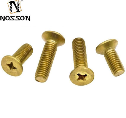 Flat Head Style M2-M8 Phillips in ottone per viti di macchina contraffondate con eccellente durata e finitura semplice