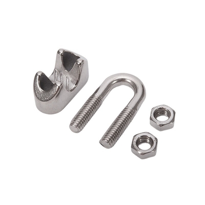 OEM supportato DIN741 Acciaio inossidabile Clip per la corda per l'industria generale Rigging Cable Grip Clamp 4.6mm 7.9mm 10mm 12mm