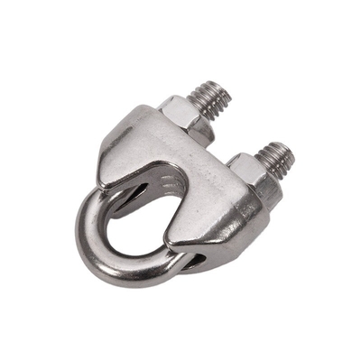 Clampo per funi di filo forzato DIN 741 di dimensioni metriche personalizzate da 10 mm per impianti di attrezzatura marina in acciaio inossidabile lucidato nell'industria generale