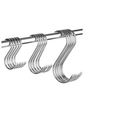 Sistema di misurazione standard JIS INCH ganci a forma di S appendiabiti in ferro porta di cucina posteriore appesa Disegno di risparmio di spazio