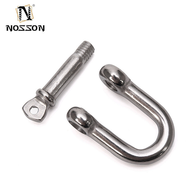Sistema di misurazione metrico Acciaio inossidabile di sicurezza altamente lucidato per vite a catena di sicurezza pin DEE SHACKLES SS304 SS316 D Shackle