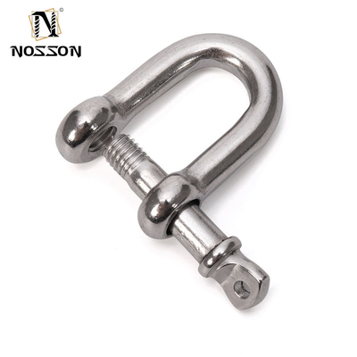 Sistema di misurazione metrico Acciaio inossidabile di sicurezza altamente lucidato per vite a catena di sicurezza pin DEE SHACKLES SS304 SS316 D Shackle