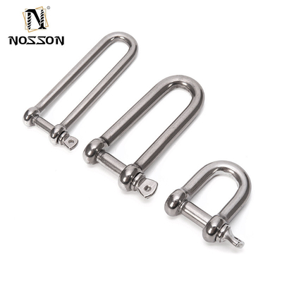 Sistema di misurazione metrico Acciaio inossidabile di sicurezza altamente lucidato per vite a catena di sicurezza pin DEE SHACKLES SS304 SS316 D Shackle