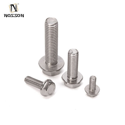 DIN Standard ZINC Finish Hex Flange Bolt Fastener in acciaio inossidabile con indentatura di grado A2-70/A4-80/304/316