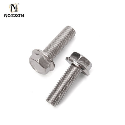 DIN Standard ZINC Finish Hex Flange Bolt Fastener in acciaio inossidabile con indentatura di grado A2-70/A4-80/304/316