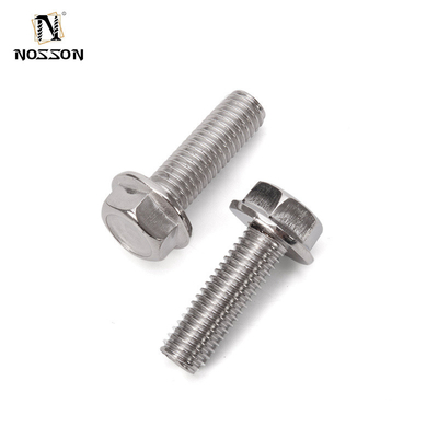 Bolti di carrello di grado Slice in acciaio inossidabile testa di flange esagonale completamente filettata per la fissazione e grado A2-70/A4-80/304/316
