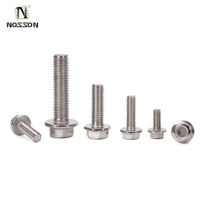 DIN Standard 304 in acciaio inossidabile Antislizio Flancia dentata Vattone con lavastoviglie esagonale esterno Bolt Sliver Finish Finitura piana Antislizio