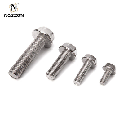 DIN Standard 304 in acciaio inossidabile Antislizio Flancia dentata Vattone con lavastoviglie esagonale esterno Bolt Sliver Finish Finitura piana Antislizio