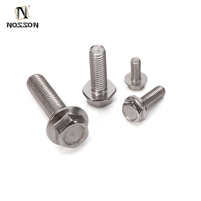 DIN Standard 304 in acciaio inossidabile Antislizio Flancia dentata Vattone con lavastoviglie esagonale esterno Bolt Sliver Finish Finitura piana Antislizio