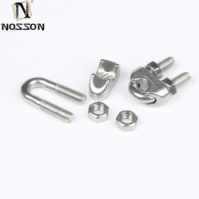 Supporto personalizzato OEM M6 Stainless Steel Wire Rope Cable Clip Clamp U Bolt Saddle Fastener per sistema di misurazione metrica