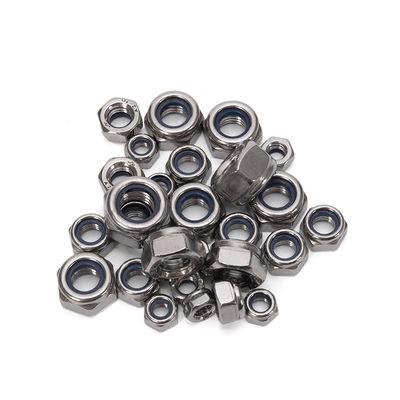 Noccioline di blocco esessuali di misurazione standard ISO con finitura cromata e inserto di nylon di zinco di classe 8