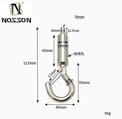 OEM personalizzato 4,6mm-12mm Wire Rope Lock Head Pendant Light Panel Light Pendant Hook con guinzaglio di sicurezza e ganci a molla