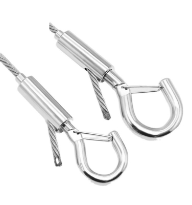 Trattamento elettrolitico 8mm-50mm di acciaio inossidabile doppio estremo bullone Snap Hook Carabiner per dog leash Scuba accessori