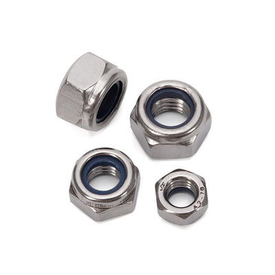 JIS Standard SS304 SS316 M6 M8 M10 M12 Acciaio inossidabile Hex Flange Nylon Lock Nut con sistema di misurazione imperiale e acciaio al carbonio