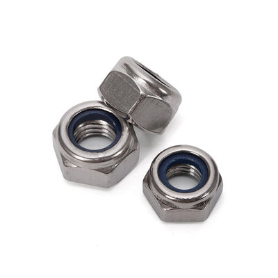 JIS Standard SS304 SS316 M6 M8 M10 M12 Acciaio inossidabile Hex Flange Nylon Lock Nut con sistema di misurazione imperiale e acciaio al carbonio