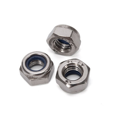 JIS Standard SS304 SS316 M6 M8 M10 M12 Acciaio inossidabile Hex Flange Nylon Lock Nut con sistema di misurazione imperiale e acciaio al carbonio