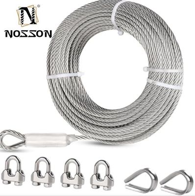 Migliora la gestione dei cavi con una pinza per cavi di taglia personalizzata e una corda di filo in acciaio inossidabile durevole 7x19