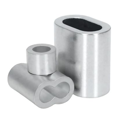 DIN Standard Metrica Accesori per corde di filo in acciaio inossidabile Ferrule a forma di orologio a sabbia a doppio foro per un'eccellente efficienza