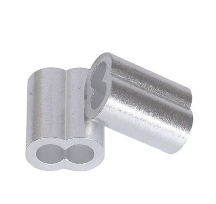 100bag accessori di linea da pesca in tubo cavo connettore tubo crimp maniche connettore ovale di alluminio crimp manica per m10
