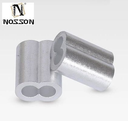 DIN Standard Metrica Accesori per corde di filo in acciaio inossidabile Ferrule a forma di orologio a sabbia a doppio foro per un'eccellente efficienza