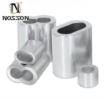 DIN Standard Metrica Accesori per corde di filo in acciaio inossidabile Ferrule a forma di orologio a sabbia a doppio foro per un'eccellente efficienza