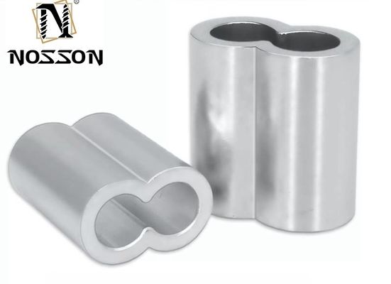 DIN Standard Metrica Accesori per corde di filo in acciaio inossidabile Ferrule a forma di orologio a sabbia a doppio foro per un'eccellente efficienza