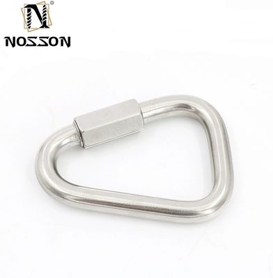 Carabineri a collegamento rapido da 3/8 pollici in acciaio inossidabile altamente lucido Carabineri a chiusura ovale con collegamento a catena pesante