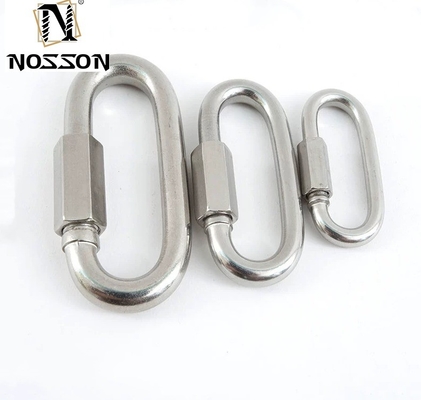 Industria Macchine Materiale metallico da 3 mm a 12 mm Acciaio inossidabile collegamento rapido catena collegamento collegamento con finitura placcata in zinco