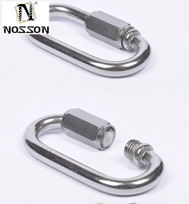 Industria Macchine Materiale metallico da 3 mm a 12 mm Acciaio inossidabile collegamento rapido catena collegamento collegamento con finitura placcata in zinco