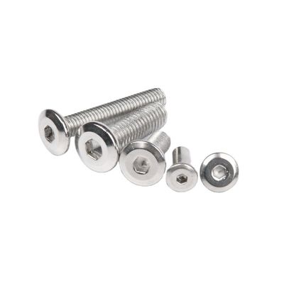 Acciaio inossidabile Flat Socket Head Machine Screws INCH Measurement System Zinc Plated Finish per progetti di energia rinnovabile