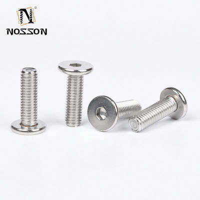 Acciaio inossidabile Flat Socket Head Machine Screws INCH Measurement System Zinc Plated Finish per progetti di energia rinnovabile