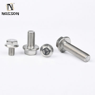 Sliver DIN Standard 304 in acciaio inossidabile Hex Hexagon Flange Cap Head Screw Bolt con serrated washer GB5787 in grande quantità
