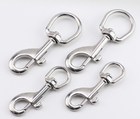 Trattamento elettrolitico Finitura in acciaio inossidabile 65mm-115mm doppia estremità bullone Snap Hook Carabiner per dog leash accessori da subacqueo