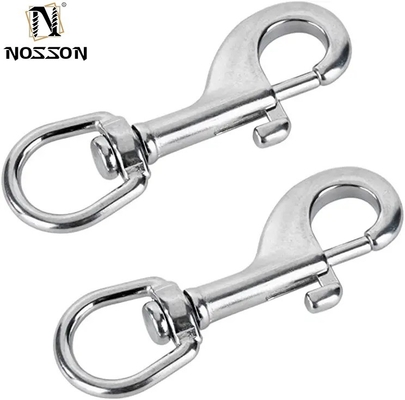 Trattamento elettrolitico Finitura in acciaio inossidabile 65mm-115mm doppia estremità bullone Snap Hook Carabiner per dog leash accessori da subacqueo