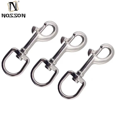 SS304 SS316 A2 A4 Anello ovale Dog Leash Rope Round Eye Swivel Snap Hook Industria pesante Accessori essenziali