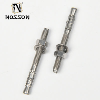 DIN Standard Silver Zinc Plated Galvanized Steel Wedge Anchor Bolts M8 M10 M12 M14 M16 M20 M24 con finitura passiva