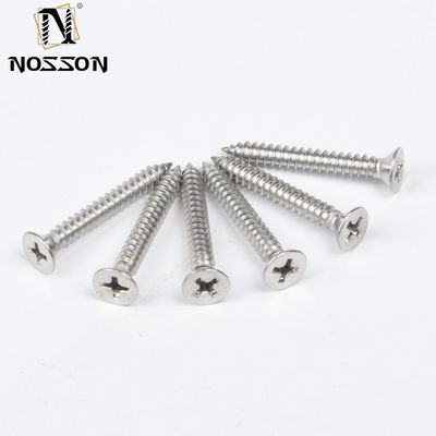 Metrica DIN 304 in acciaio inossidabile Flat Head Screw Countersunk Head Machine Screws Phillips Pointed Tail Self-Tapping Screws