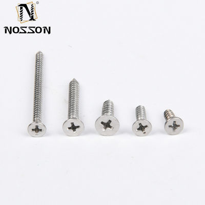 Metrica DIN 304 in acciaio inossidabile Flat Head Screw Countersunk Head Machine Screws Phillips Pointed Tail Self-Tapping Screws
