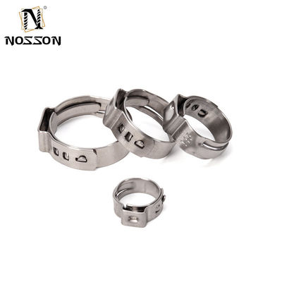 Clampo per tubi a un orecchio singolo con colletto in acciaio inossidabile standard ANSI/ASME per il sistema di misurazione metrica nell'industria alimentare e delle bevande