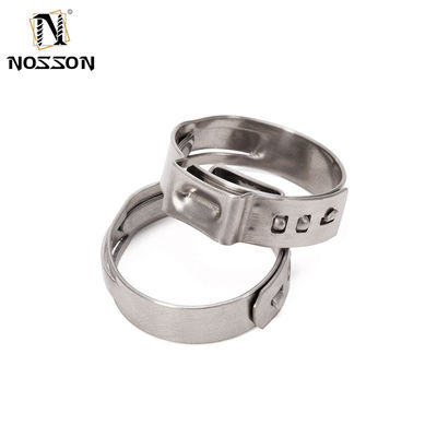 Clampo per tubi a un orecchio singolo con colletto in acciaio inossidabile standard ANSI/ASME per il sistema di misurazione metrica nell'industria alimentare e delle bevande