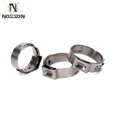 In stock ANSI/ASME Standard 14-15mm Miniatura Single Ear Hose Clamp Stainless Steel Saldatura Clamp per le esigenze industriali