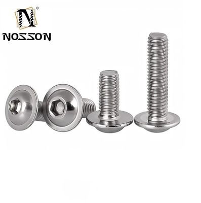 Flat Head Black Socket in acciaio inossidabile Vitruccio esagonale con flangia Esagonale m3 m4 m5 m6 m8 m10 m12 m14 m16 m20