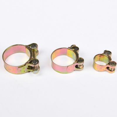 Clampo per tubi idraulici a bullone singolo in acciaio galvanizzato a superficie piana per misurazioni metriche e tubi integrati pesanti