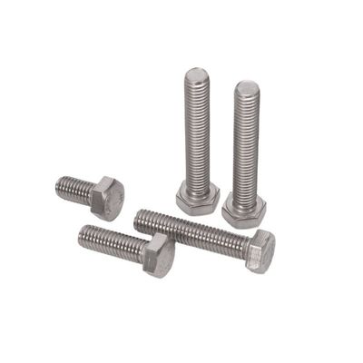 SS 304 316 Acciaio galvanizzato DIN931 DIN933 Mezzo filo di testa esadeca bulloni e dadi M3 M4 M5 M6 M8 M10 M12 M14 M16 M20 Finitura semplice