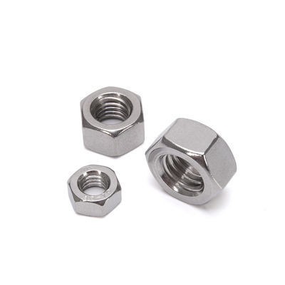 Industria degli alimenti e delle bevande Finitura placcata in zinco DIN 934 Acciaio inossidabile Hex Head Nut per applicazioni meccaniche