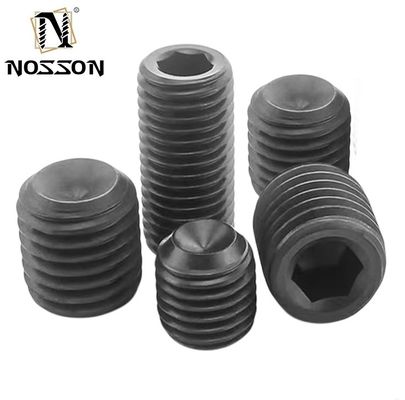 Testa di pentola in ottone M1.6 M2 M2.5 M3 M4 M5 M6 M8 M10 M12 304 Acciaio inossidabile filo metrico a fessura con punto di cono impostato viti fissaggio a bullone