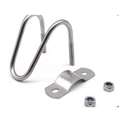 Acciaio inossidabile 304 316 Double U-Shaped Pipe Clamp per tubi JIS Standard Plain Finish